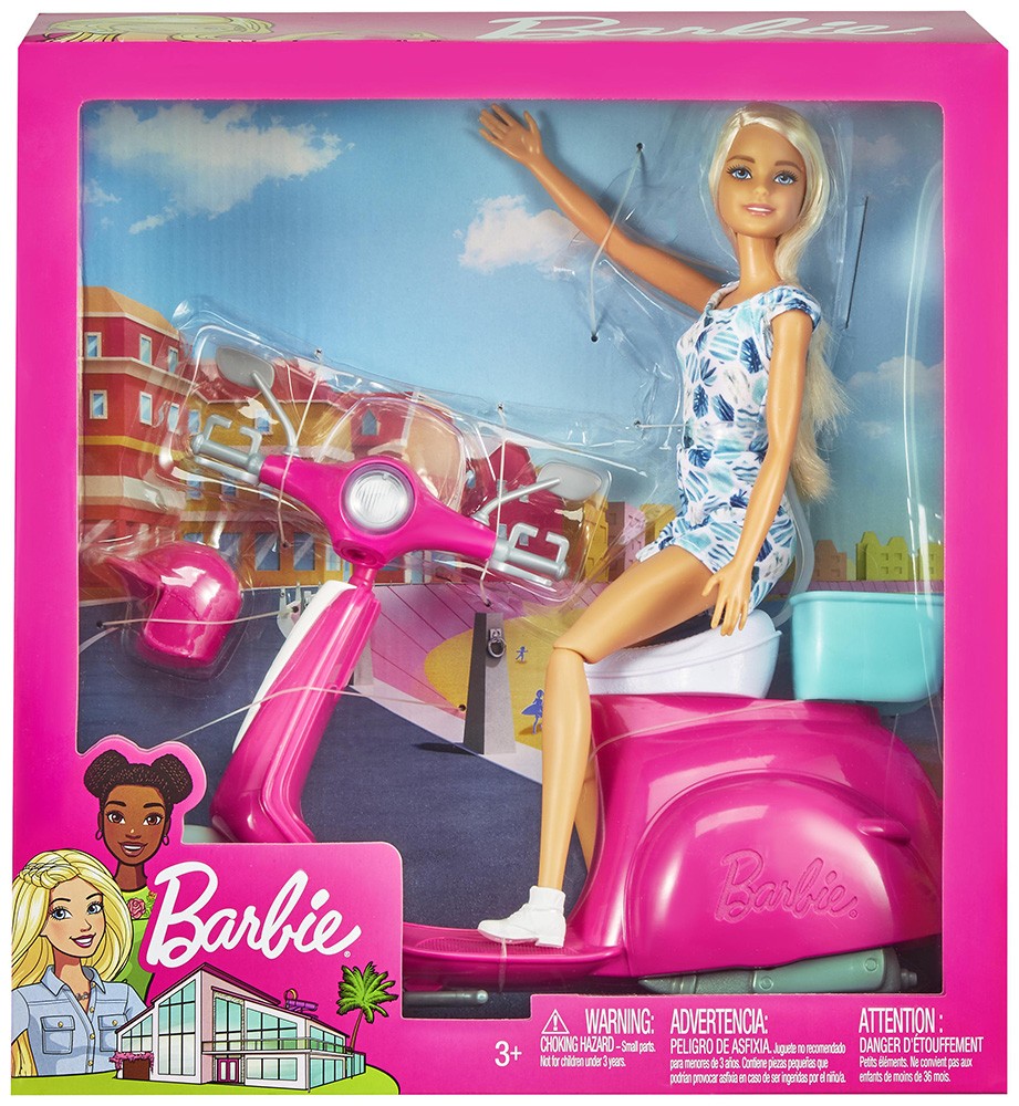 BARBIE DOLL WITH SCOOTER