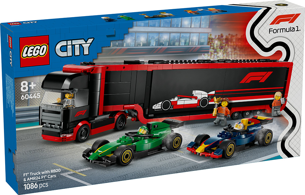 LEGO® CITY F1® Truck with RB20 & AMR24 F1® Cars