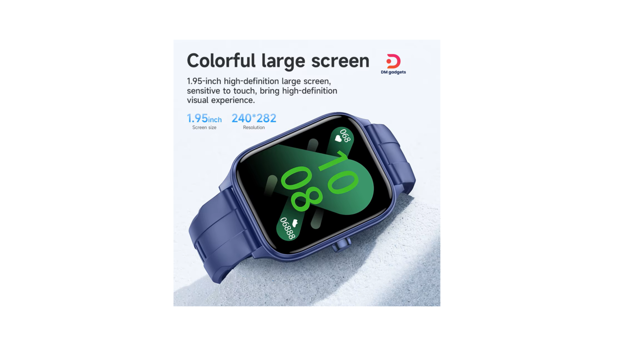 601J#Hoco® Y27 TFT Touch Screen Smart Watch Call Version – Blue