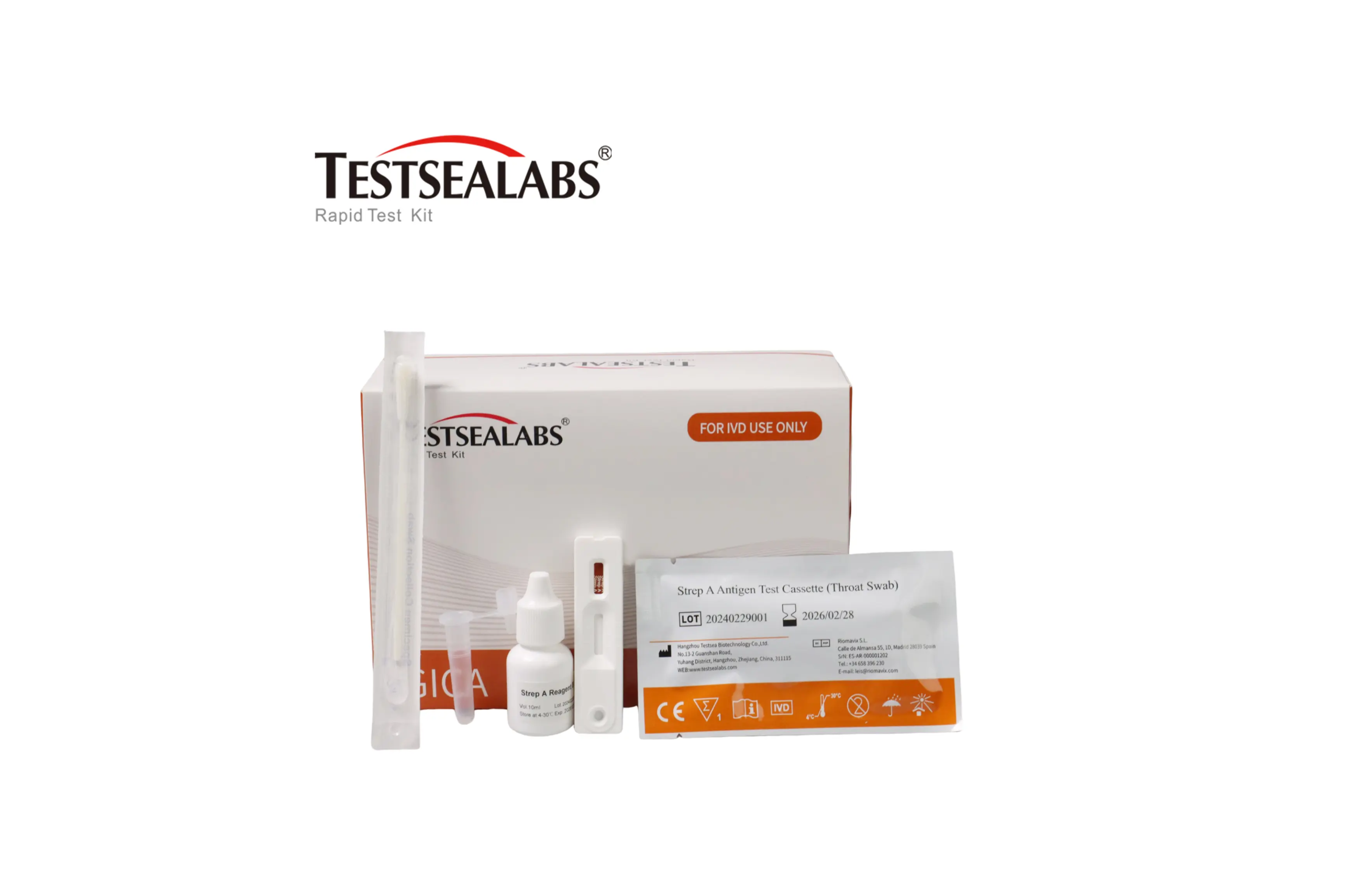 Strep A Antigent Test Cassette (Throat Swab) 5 Tests