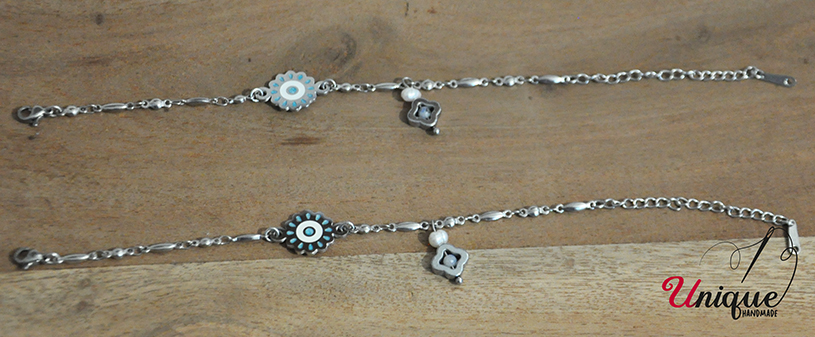 Stainless Steel Silver Chain Luck charm Bracelet