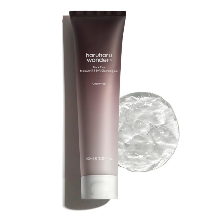 HARUHARU WONDER Black Rice Moisture 5.5 Soft Cleansing Gel 100 ml | Gentle Hydrating Face Cleanser