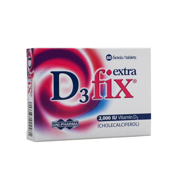 Unipharma D3 Fix Extra Vitamin D3 2000Iu 60Caps