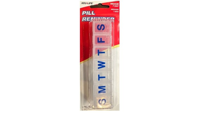 Acu Life Pill Reminder 7 Days Medium Box White