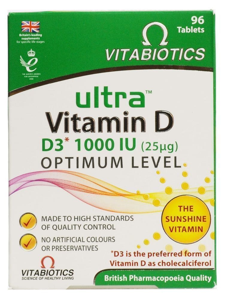 Vitabiotics Ultra Vitamin D 1000Iu 96Tabs