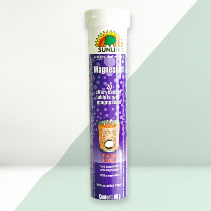 Sunlife Magnesium 20 Effervescent Tablets Orange