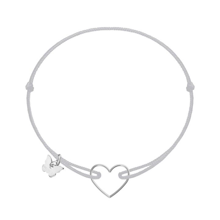 Dr. Biju Bracelet Heart 6Mm White Bronze