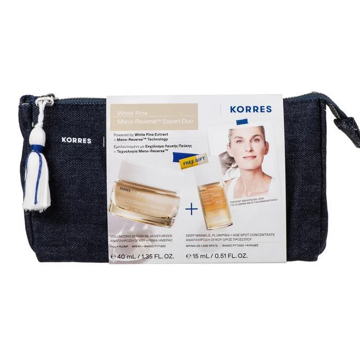 Korres Promo White Pine Meno-Reverse Λευκή Πεύκη Aναπλήρωση Όγκου Kρέμα Hμέρας 40Ml & Δώρο Aναπλήρωση Όγκου Oρός Προσώπου 15Ml