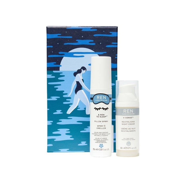 Ren 2 Piece Gift Set Pillow Spray 75Ml + Night Cream 50Ml