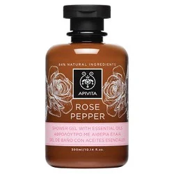 Apivita Rose Pepper Shower Gel With Essential Oils