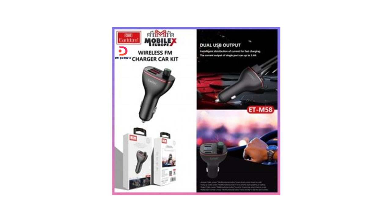 327C#Earldom®ET-M58 Bluetooth Auto Mp3 Transmitter Black