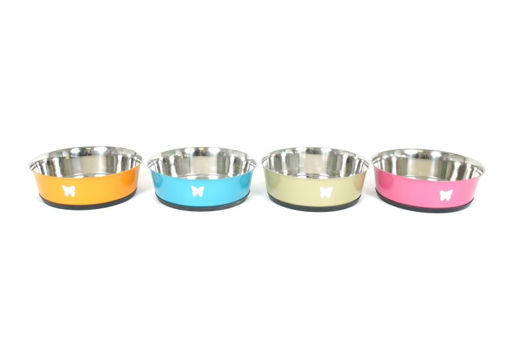 Martin Sellier Inox Dog Bowl Coloured 23Cm