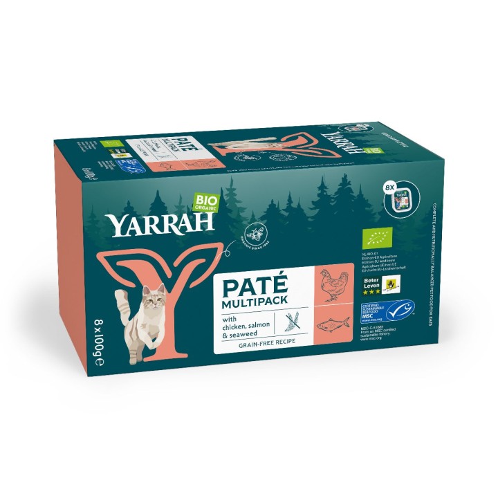 Yarrah Bio Cat Pate Multipack 800G
