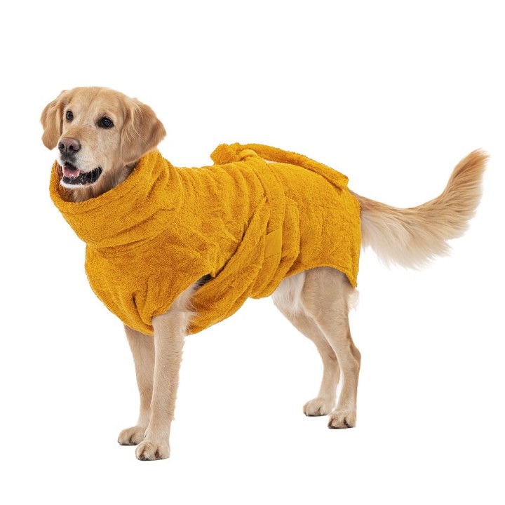 Lills Dog Bathrobe Organic Cotton Amber M