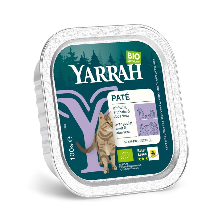 Yarrah Bio Chicken And Turkey Cat Food Pate 100G