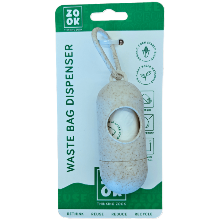 Zook Poo Bags Dispenser + 15 Bags Roll Roll