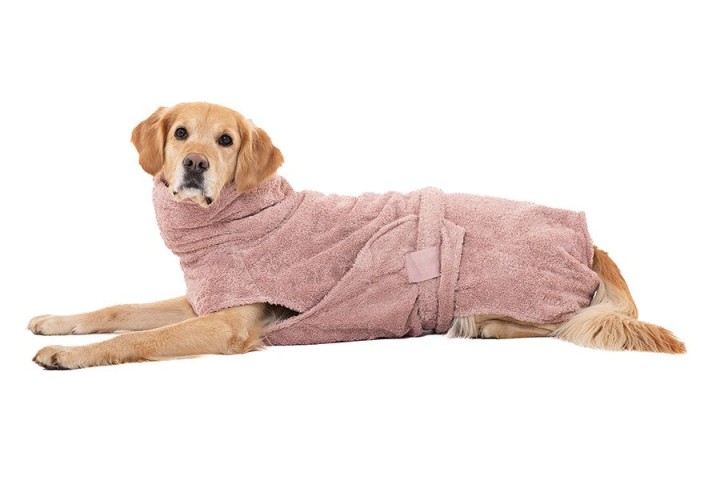Lills Dog Bathrobe Organic Cotton Pink Berry 3Xs