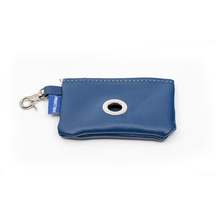 Project Blu Laguna - Recycled Leather / Eco-Fabric Poo Bag Holder Holder