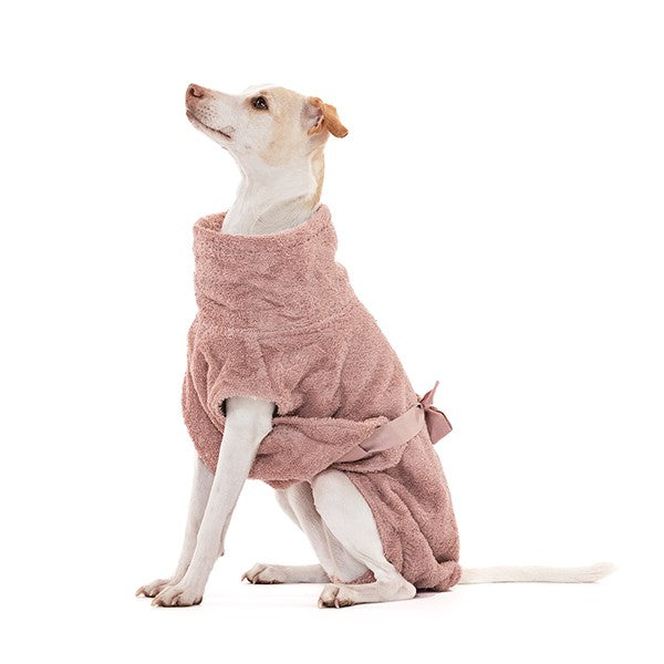 Lills Dog Bathrobe Organic Cotton Pink Berry S