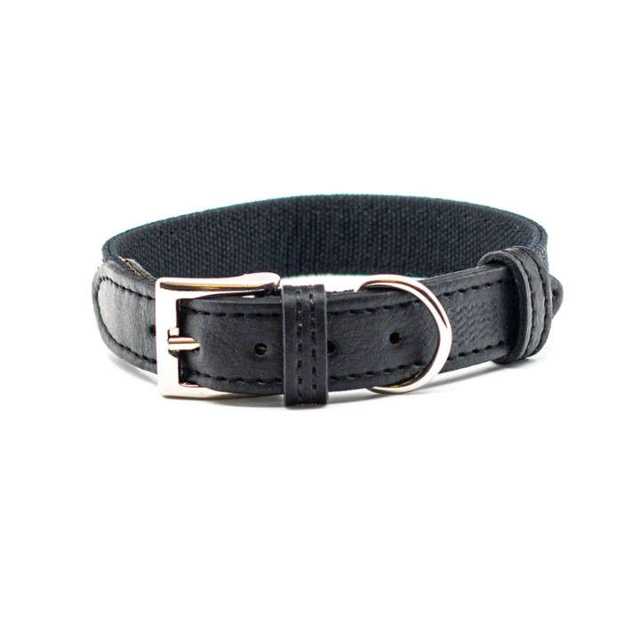 Project Blu Santorini - Recycled Leather/Eco-Fabric Dog Collar S