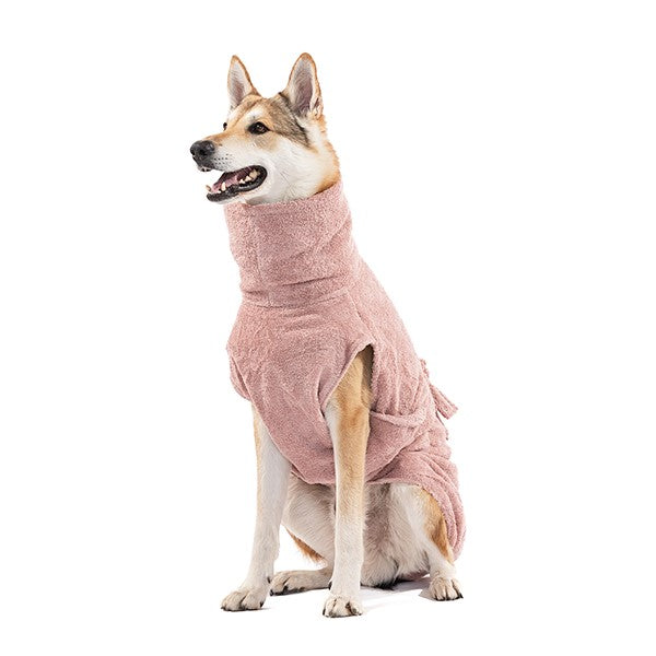 Lills Dog Bathrobe Organic Cotton Pink Berry L