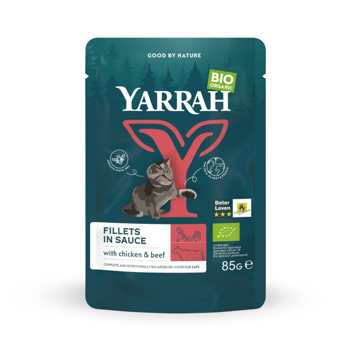 Yarrah Bio Beef Cat Fillets In Sauce -85G- 85G
