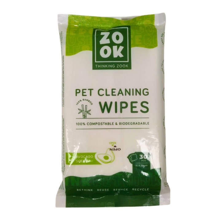 Zook Cleaning Wipes Avocado Scent 30Pcs