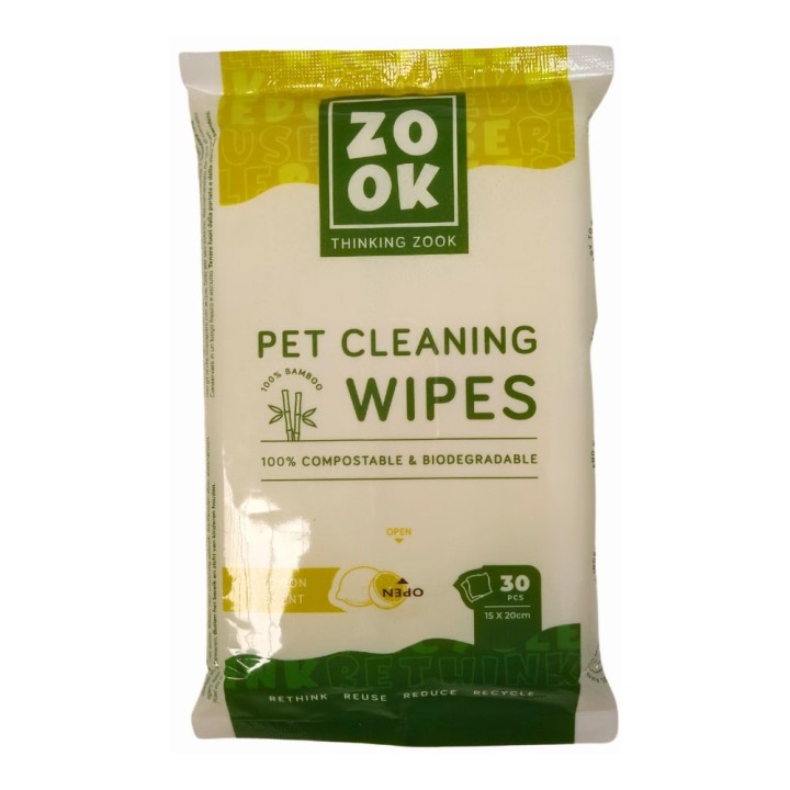 Zook Cleaning Wipes Lemon Scent 30Pcs