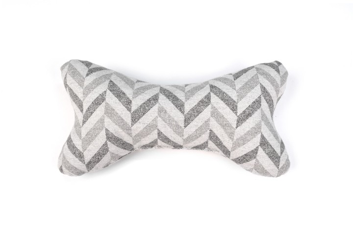 Project Blu Goa -  Bone Dog  Toy  - Grey Chevron Chevron