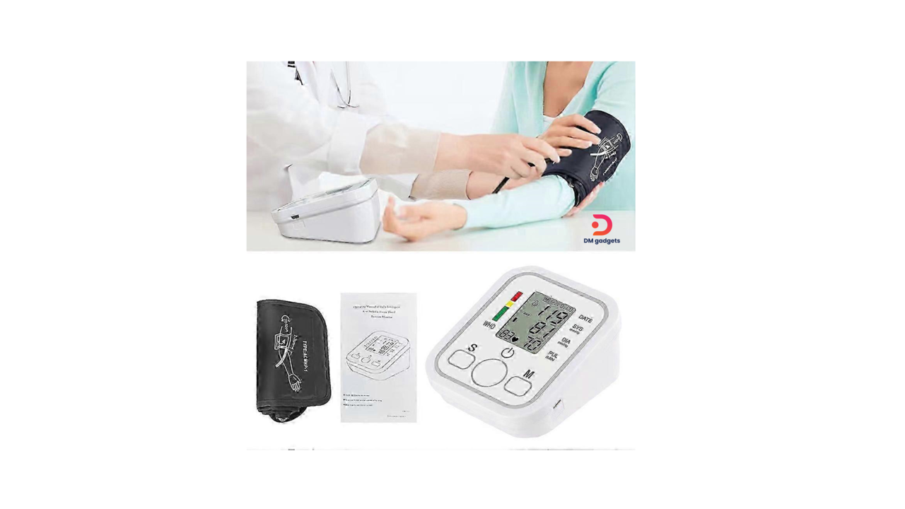 800A1#Happy Sheep®Electronic Blood Pressure Monitor – White