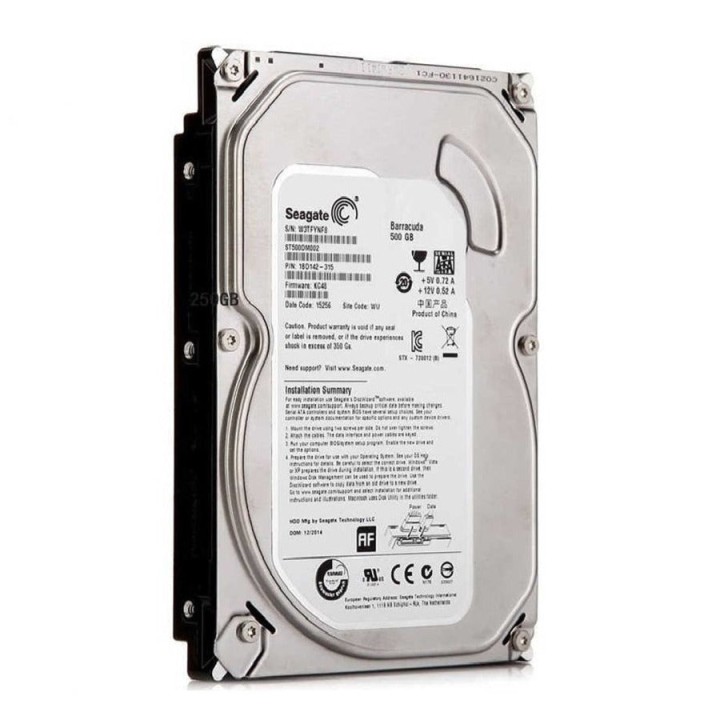 Hard Disk Drive (HDD) / Seagate / 500 Gigabytes / Windows 10 (Used)
