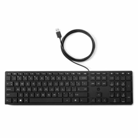 HP KEYBOARD 320K WIRED, UK, BLACK, BULK (BRAND NEW)