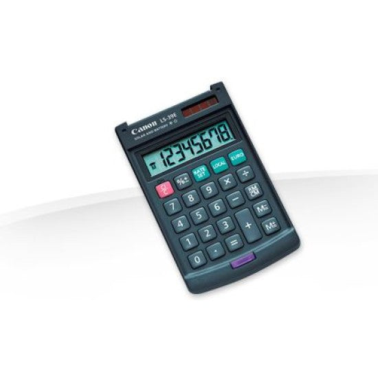 CANON CALCULATOR LS39EBL, 8 DIGIT, DUAL POWER, EUR CONVERTER, BLACK (BRAND NEW)