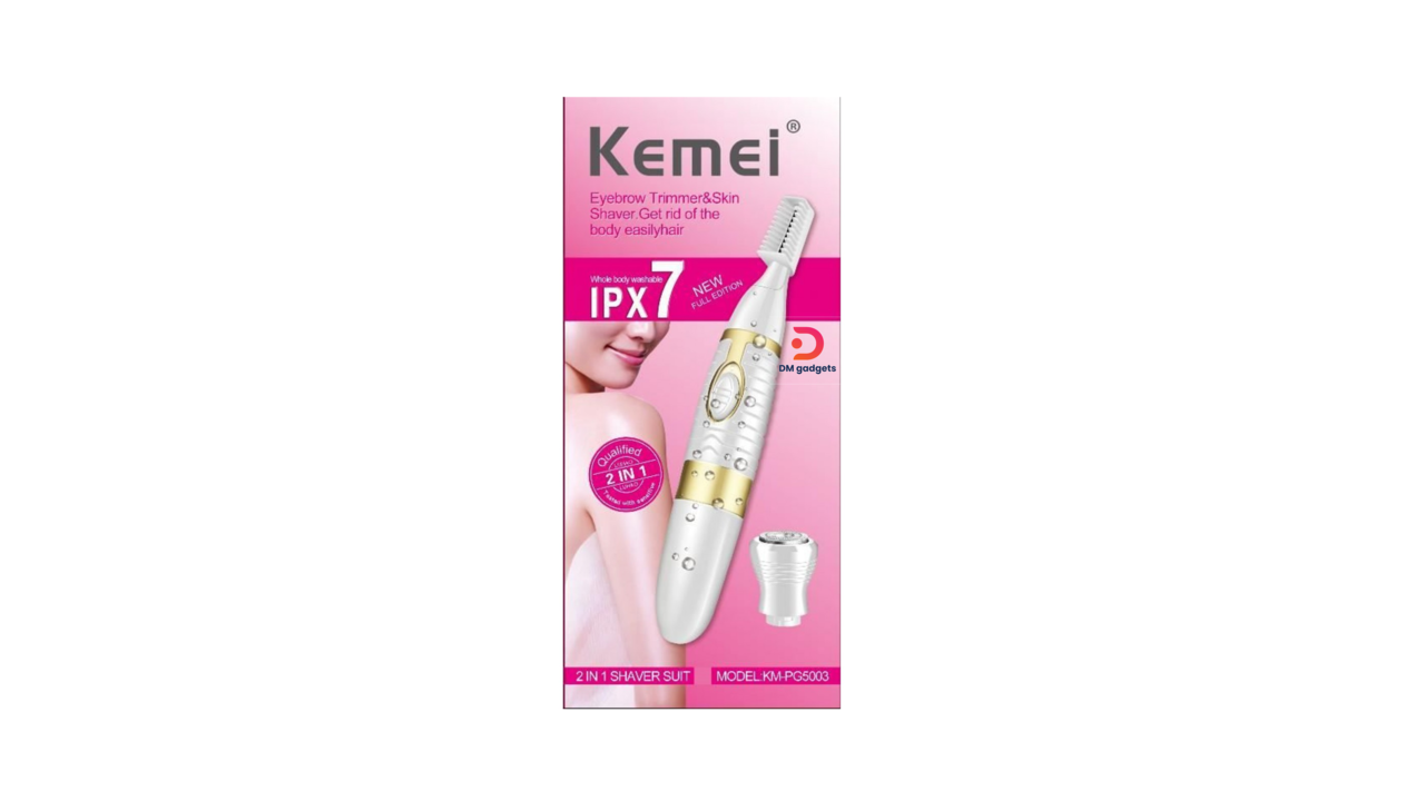 801A#Kemei®KM-PG5003 2 in 1 Shaver Suit (Eyebrow Trimmer+Skin Shaver)