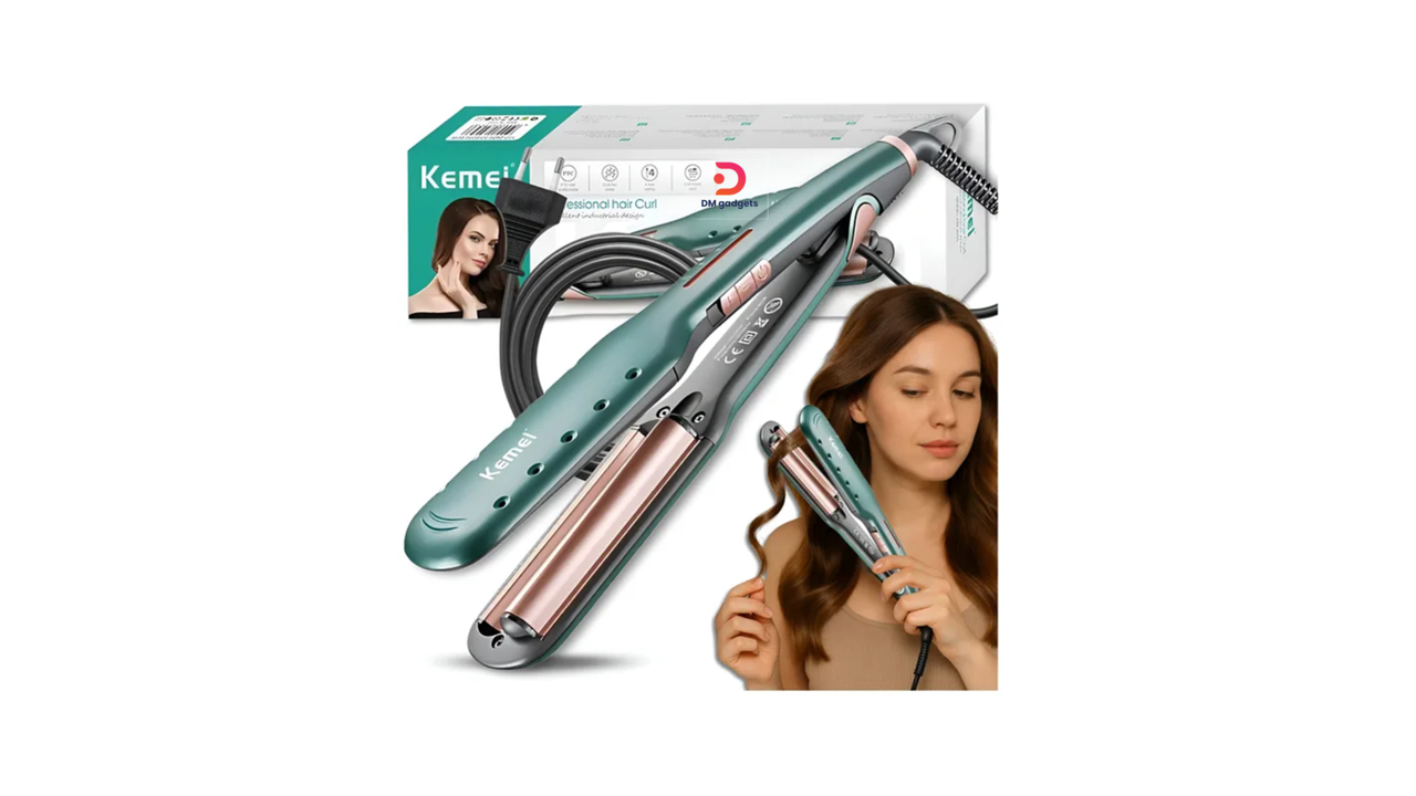 700W8#Kemei®KM-2053 Professional Hair Curl Excellent Industrial Design – Green