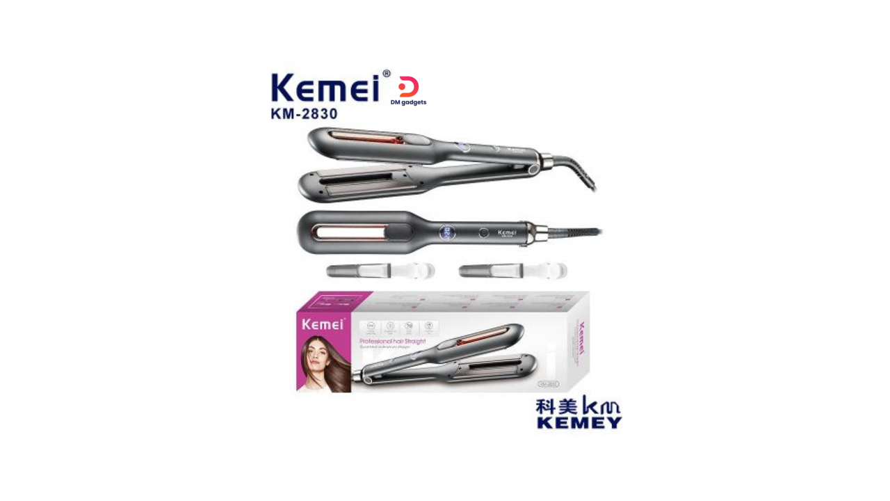 700W12#Kemei®KM-2830 2 in 1 Professional Multi Hair Styling Tools Ionic Hair Straightener Flat Iron Hair Straightener