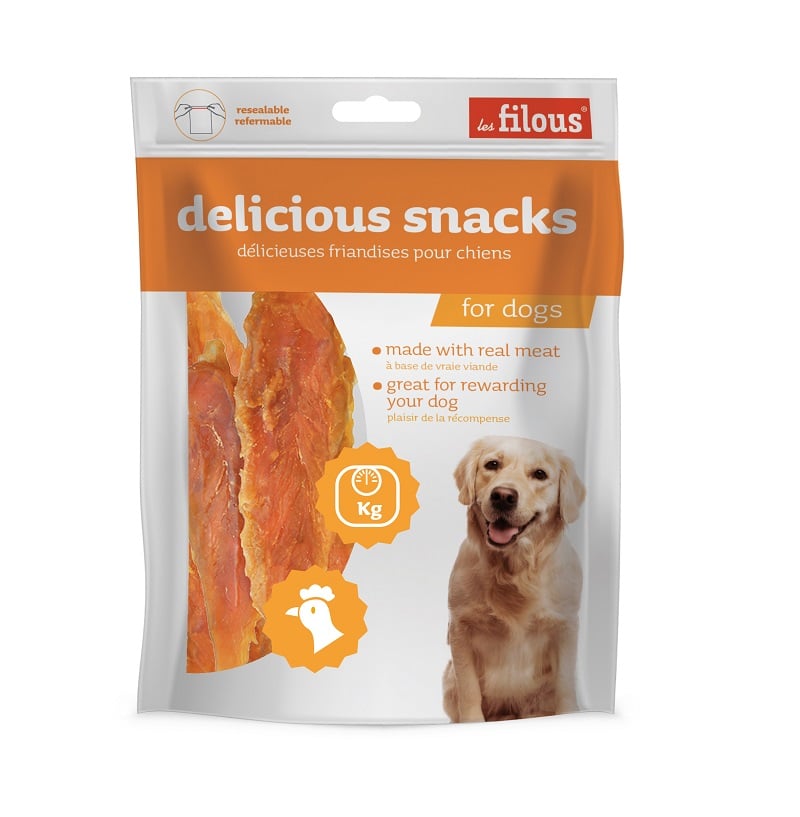 Les Filous Delicious Snacks For Dogs Healthy Chicken, Beef & Pumpkin 100G