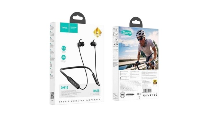 🎶 Hoco DM15 Sports Wireless Earphones – 16H Playtime (Black)