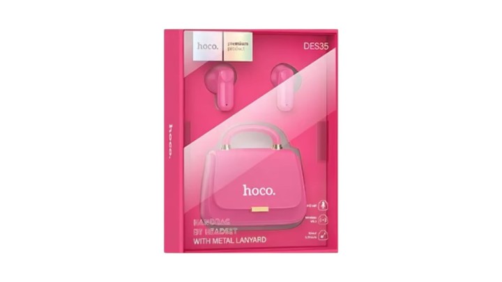 🎀 Hoco DES35 Handbag Bluetooth Earphones – Pink