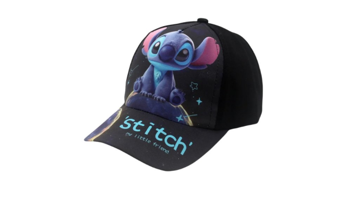 Stitch Cap My Little Friend – Black Cartoon Kids Hat