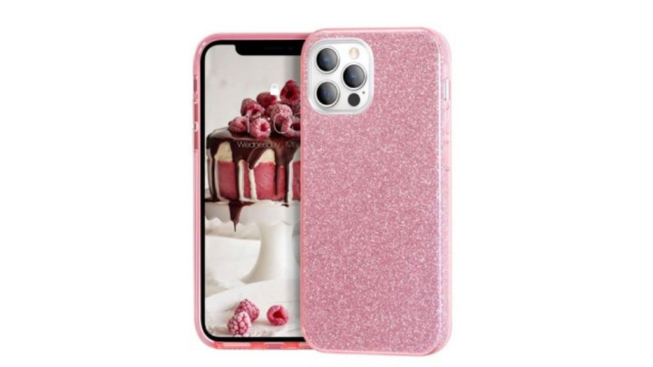 Pink Double & Glitter hard cover case A55