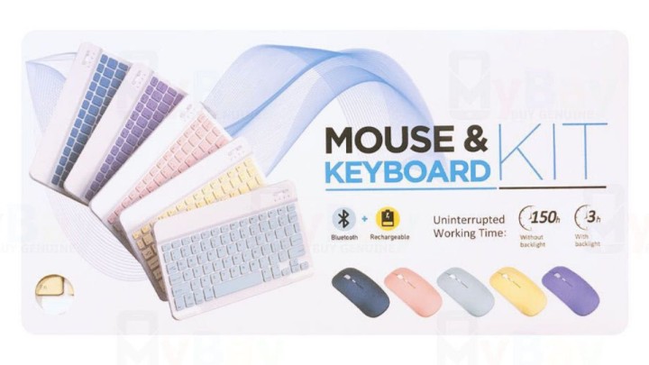 Blue Wireless mouse & keyboard kit