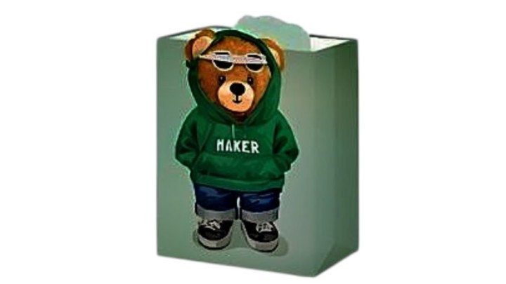 Gift bag GREEN Bear