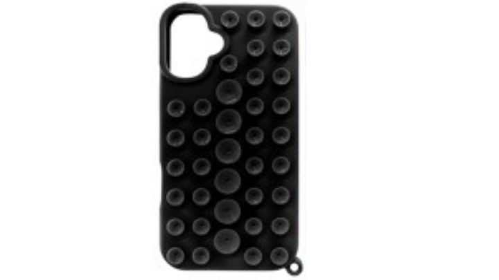 Black Suction cup soft cover case 16pro
