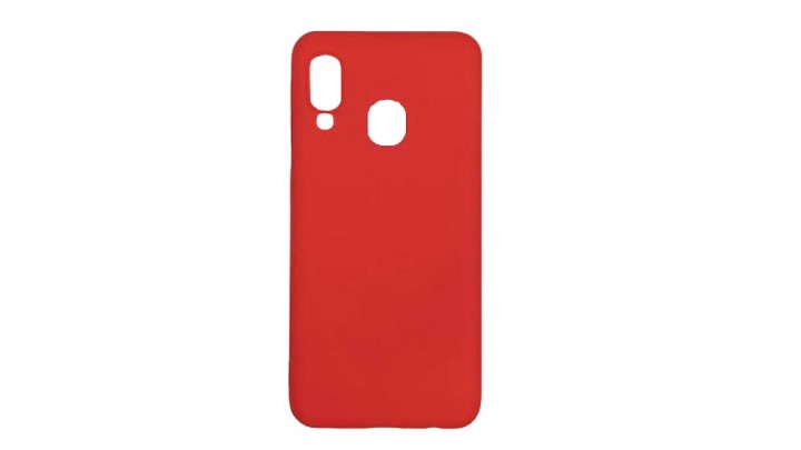 Red Silicone Case for Samsung Galaxy A20/A30/A50– Slim & Protective