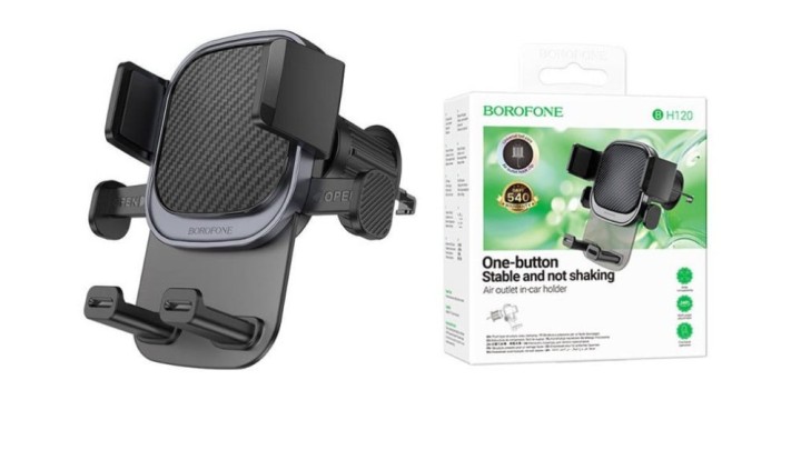 Borofone BH120 Air Vent Car Phone Holder – One Button, Stable & Secure