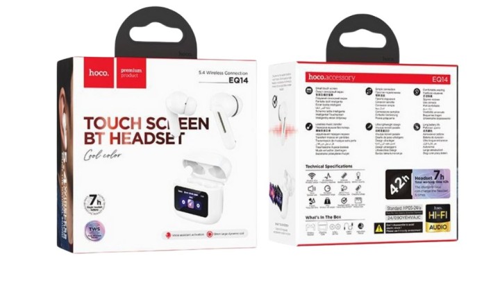 🎧 HOCO EQ14 — Touch Screen TWS Earbuds