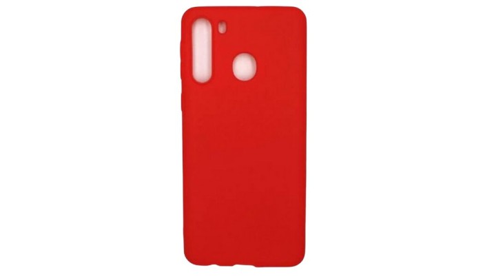 Red Silicone Case for Samsung Galaxy A21– Slim & Protective
