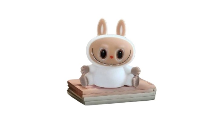 Labubu LED Night Light – Rechargeable Soft Silicone Lamp brown colour