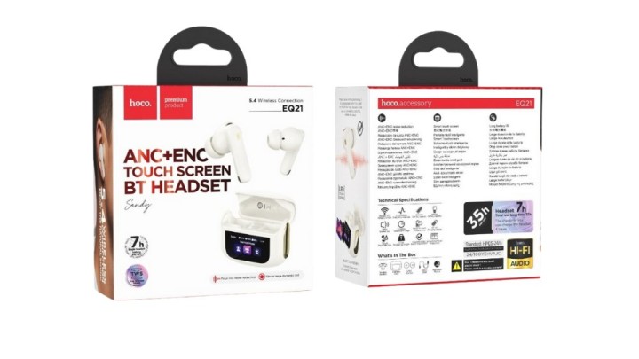 🎧 HOCO EQ21 — ANC + ENC Touch Screen Earbuds
